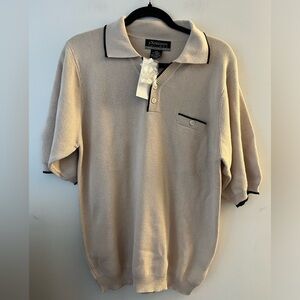 NWT Expression For Men Collection at the Bay Vintage Cotton Knit Polo Sweater